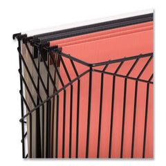 U Brands Vena 6.85 in. Long Hanging File Basket - Black/Letter Size