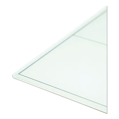U Brands 47 x 35 Floating Glass Dry Erase Undated One Month Calendar - White