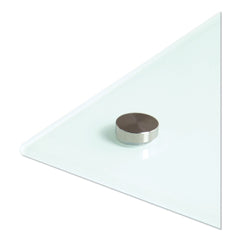 U Brands 70 in. x 35 in. Magnetic Glass Dry Erase Board Value Pack - Frosted White