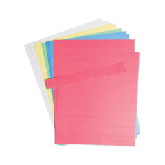 U Brands 8.5 in. x 11 in. Data Card Replacement Sheet Perforated at 1 in. - Assorted (10/Pack)