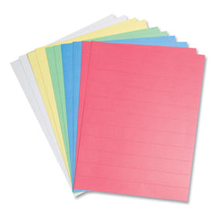 U Brands 8.5 in. x 11 in. Data Card Replacement Sheet Perforated at 1 in. - Assorted (10/Pack)