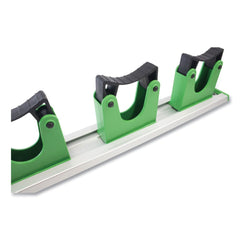 Unger 28 in. x 3.15 in. x 2.17 in. Hang Up Cleaning Holder - Silver/Green