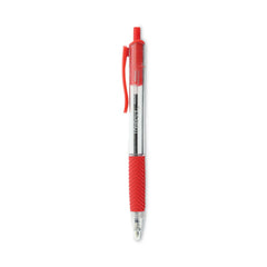 Universal 1 mm Comfort Grip Retractable Ballpoint Pen - Medium, Red (1 Dozen)