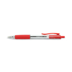 Universal 1 mm Comfort Grip Retractable Ballpoint Pen - Medium, Red (1 Dozen)