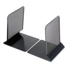 Universal 5.38 in. x 5.38 in. x 6.75 in. Nonskid Metal Mesh Bookends - Black (1-Pair)