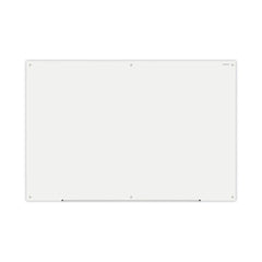 Universal 72 in. x 48 in. Frameless Glass Marker Board - White Surface