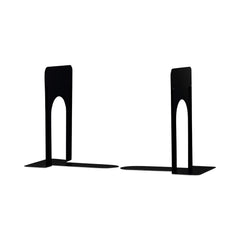 Universal 5.78 in. x 8.25 in. x 9 in. Heavy Gauge Steel Standard Economy Bookends - Black (1 Pair)