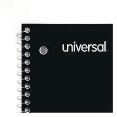 Universal 10.5 in. x 8 in. 1-Subject Wide/Legal Rule Wirebound Notebook - Black Cover