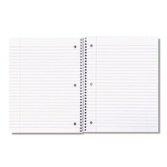 Universal 10.5 in. x 8 in. 1-Subject Wide/Legal Rule Wirebound Notebook - Black Cover