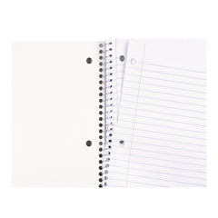 Universal 10.5 in. x 8 in. 1-Subject Wide/Legal Rule Wirebound Notebook - Black Cover