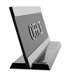 Headline Sign Century Series 9 in. x 3 in. Office Sign - Black/Silver