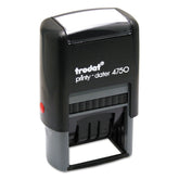 Trodat 1.63 in. x 1 in. Printy Economy 5-in-1 Self-Inking Date Stamp - Blue/Red