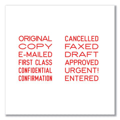 Trodat Printy 1.25 in. x 0.38 in. 12 Selectable Messages Self-Inking Stamp - Red