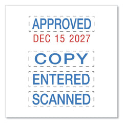 Trodat 1 in. x 0.75 in. Printy Economy Micro 5-in-1 Self-Inking Date Stamp - Blue/Red