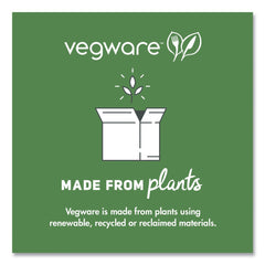 Vegware WHBRG-8 HW 7.9 in. x 7.9 in. x 2.9 in. Molded Fiber Compostable Sugarcane Clamshell Container - White (200/Carton)