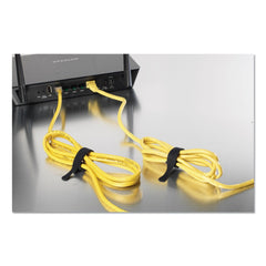 Velcro ONE-WRAP 0.5 in. x 8 in. Pre-Cut Thin Ties - Black/Gray (50/Pack)