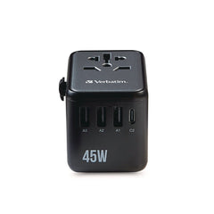 Verbatim UTA-08 3-USB-A/3-USB-C Universal Travel Adapter