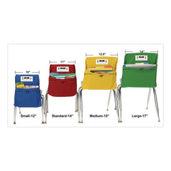 Victor 11 in. x 15.5 in. x 14 in. Fabric Elastic-Back Seat Sack for Chairs 12 in. to 17 in. Wide - Red