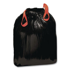 Draw 'n Tie 30.5 in. x 33 in. 30 Gallon 1.2 mil Heavy-Duty Trash Bags - Black (200/Box)