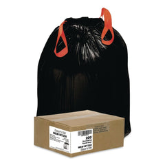 Draw 'n Tie 30.5 in. x 33 in. 30 Gallon 1.2 mil Heavy-Duty Trash Bags - Black (200/Box)