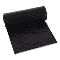 Classic 1506904 10 Gallon 0.6 mil 24 in. x 23 in. Linear Low-Density Can Liners - Black (25 Bags/Roll, 20 Rolls/Carton)