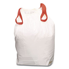 Handi-Bag 1516848 13 Gallon 0.6 Mil, 24 in. x 27.4 in. Drawstring Kitchen Bags - White (300/Carton)