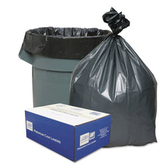 Platinum Plus 45 Gallon 1.55 mil 39 in. x 46 in. Can Liners - Gray (50/Carton)