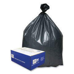 Platinum Plus 39 in. x 56 in. 60-Gallon 1.55 mil. Can Liners - Gray (50/Carton)