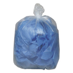 Earthsense Commercial 33 in. x 39 in. 33-Gallon 1.25 mil. Linear Low Density Clear Recycled Can Liners - Clear (100/Carton)