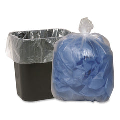 Earthsense Commercial 40 in. x 46 in. 45-Gallon 1.5 mil. Linear Low Density Clear Recycled Can Liners - Clear (100/Carton)