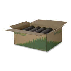 Earthsense Commercial 40 in. x 46 in. 1.25 mil 45 Gallon Linear Low Density Recycled Can Liners - Black (100/Carton)