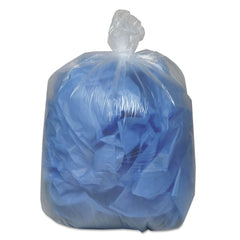 Earthsense Commercial 38 in. x 58 in. 1.5 mil 60 Gallon Linear Low Density Recycled Can Liners - Clear (100/Carton)