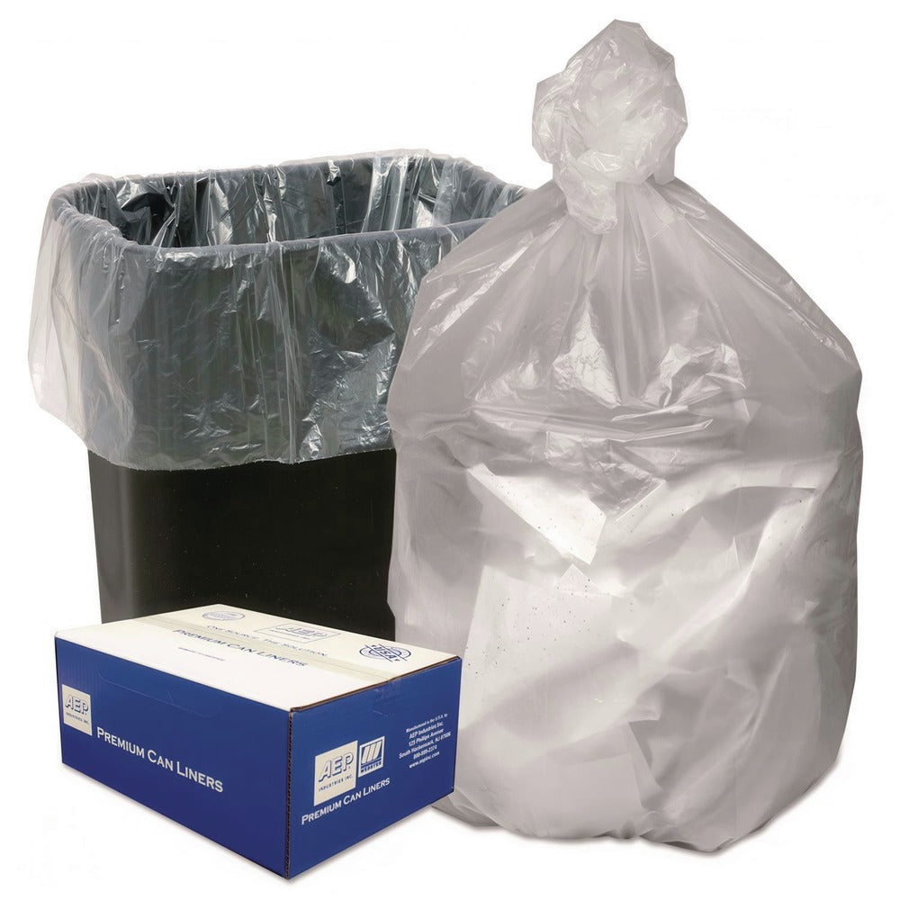 Ultra Plus 24 in. x 33 in. 8 mic 16 Gallon Can Liners - Natural (200/Carton)
