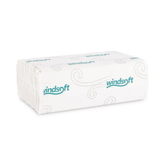 Windsoft 101C 10.2 in. x 13.25 in. 1-Ply C-Fold Paper Towels - White (200/Pack, 12 Packs/Carton)