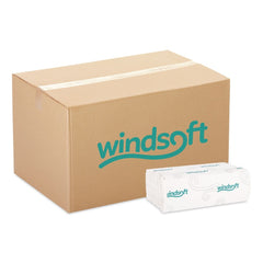 Windsoft 101C 10.2 in. x 13.25 in. 1-Ply C-Fold Paper Towels - White (200/Pack, 12 Packs/Carton)