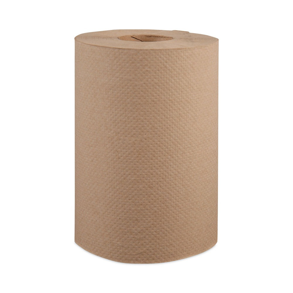 Windsoft WIN108 8 in. x 350 ft. 1-Ply Hardwound Roll Towels - Natural (12 Rolls/Carton)