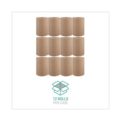Windsoft WIN108 8 in. x 350 ft. 1-Ply Hardwound Roll Towels - Natural (12 Rolls/Carton)
