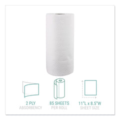 Windsoft WIN122085RL 11 in. x 8.5 in. 2-Ply Kitchen Roll Towels - White (1 Roll)