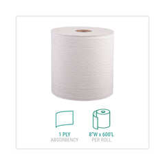 Windsoft WIN12906 8 in. x 800 ft. Hardwound Roll Towels - White (6 Rolls/Carton)