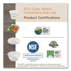 World Centric PLA Clear Cold Cup Lids Fits 1 oz Portion Cups Plastic Clear 3000/Carton