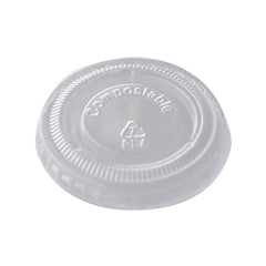 World Centric PLA Clear Cold Cup Lids Fits 1 oz Portion Cups Plastic Clear 3000/Carton
