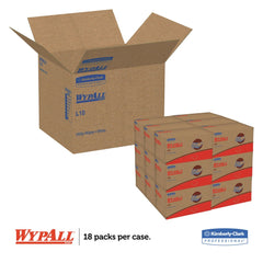 WypAll L10 SANI-PREP POP-UP Box 1-Ply 10.25 in. x 10.5 in. Dairy Towels - White (110/Pack, 18 Packs/Carton)