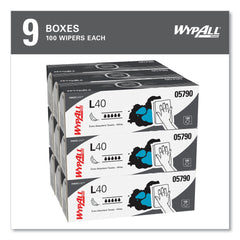 WypAll L40 POP-UP Box 16.4 in. x 9.8 in. Towels - White (100/Box, 9 Boxes/Carton)