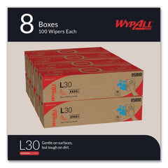 WypAll L30 POP-UP Box 16.4 in. x 9.8 in. Towels - White (100/Box, 8 Boxes/Carton)