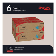 WypAll L30 POP-UP Box 9.8 in. x 16.4 in. Towels - White (120/Box, 6 Boxes/Carton)