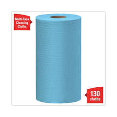 WypAll X60 13.5 in. x 19.6 in. Cloths - Small, Blue (130/Roll, 6 Rolls/Carton)