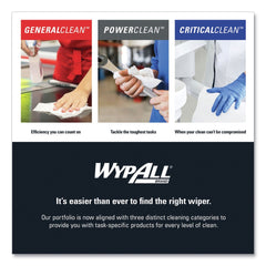 WypAll 100/Carton 12.5 in. x 23.5 in. Heavy-Duty Foodservice Cloths - Blue
