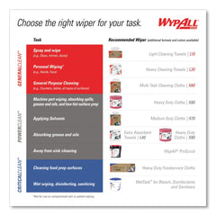 WypAll 100/Carton 12.5 in. x 23.5 in. Heavy-Duty Foodservice Cloths - Blue