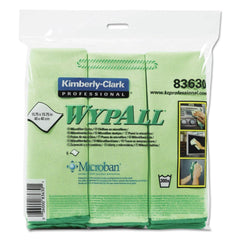 WypAll 15.75 in. x 15.75 in. Reusable Microfiber Cloths - Green (6/Pack)