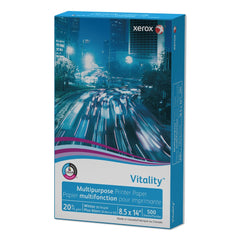 Xerox Vitality 8.5 in. x 14 in. 20 lbs. Bond Weight 92 Bright Multipurpose Print Paper - White (10/Carton)